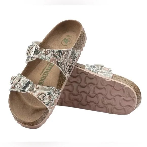 Birkenstock Sydney Paisley Light Rose vegan sandals shoes women’s eur 39 new