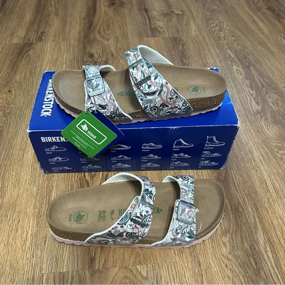 Birkenstock Sydney Paisley Light Rose vegan sandals shoes women’s eur 39 new