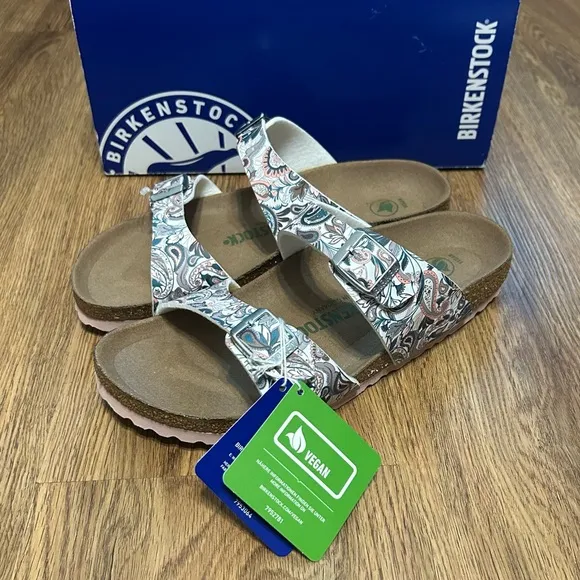 Birkenstock Sydney Paisley Light Rose vegan sandals shoes women’s eur 39 new