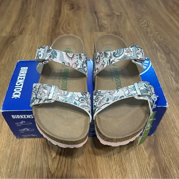 Birkenstock Sydney Paisley Light Rose vegan sandals shoes women’s eur 39 new