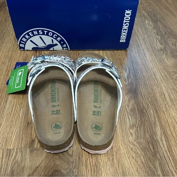 Birkenstock Sydney Paisley Light Rose vegan sandals shoes women’s eur 39 new