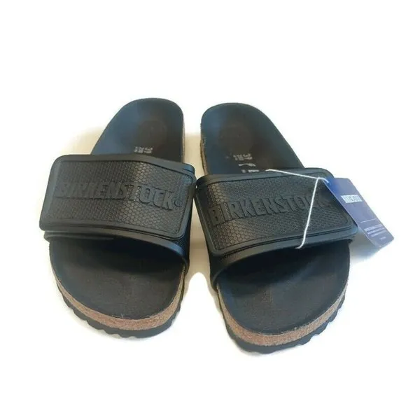 Birkenstock Tema Birko-Flor Womens Size 8 Mens 6 Sandals Slides Black EU 39