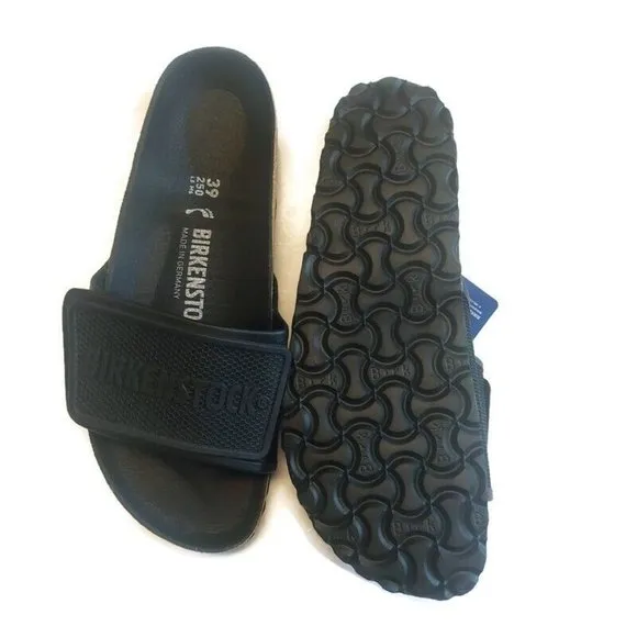 Birkenstock Tema Birko-Flor Womens Size 8 Mens 6 Sandals Slides Black EU 39
