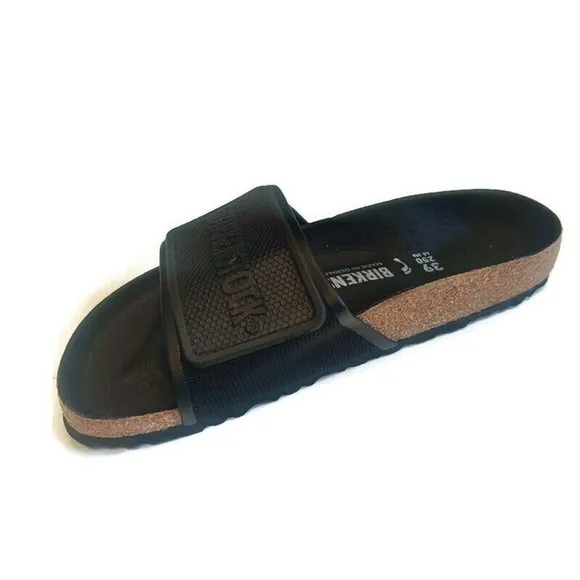 Birkenstock Tema Birko-Flor Womens Size 8 Mens 6 Sandals Slides Black EU 39