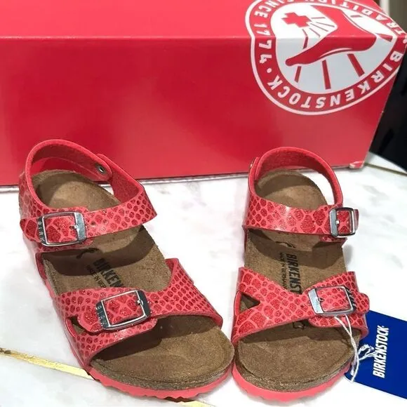 BIRKENSTOCK Toddler Kids Rio Magic Galaxy Bright Rose Pink Sandals Size 26 US 8