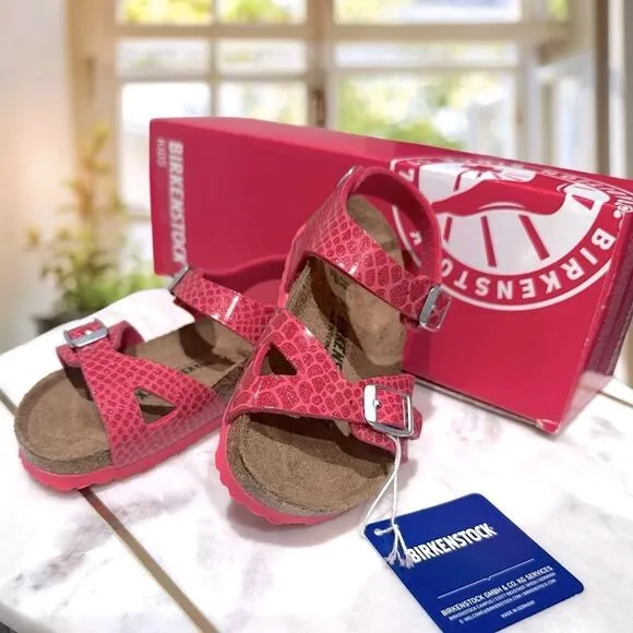 BIRKENSTOCK Toddler Kids Rio Magic Galaxy Bright Rose Pink Sandals Size 26 US 8