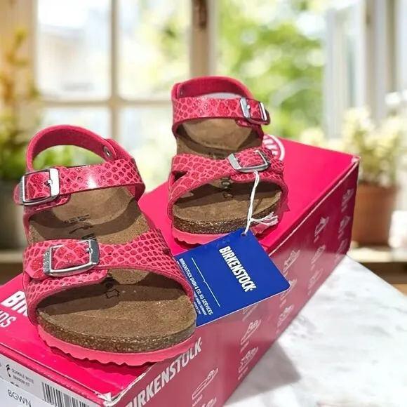 BIRKENSTOCK Toddler Kids Rio Magic Galaxy Bright Rose Pink Sandals Size 26 US 8