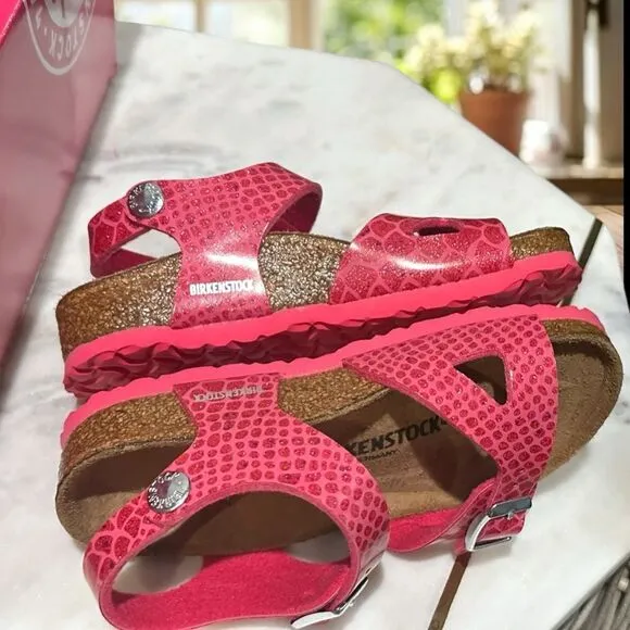BIRKENSTOCK Toddler Kids Rio Magic Galaxy Bright Rose Pink Sandals Size 26 US 8