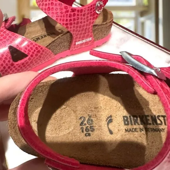 BIRKENSTOCK Toddler Kids Rio Magic Galaxy Bright Rose Pink Sandals Size 26 US 8