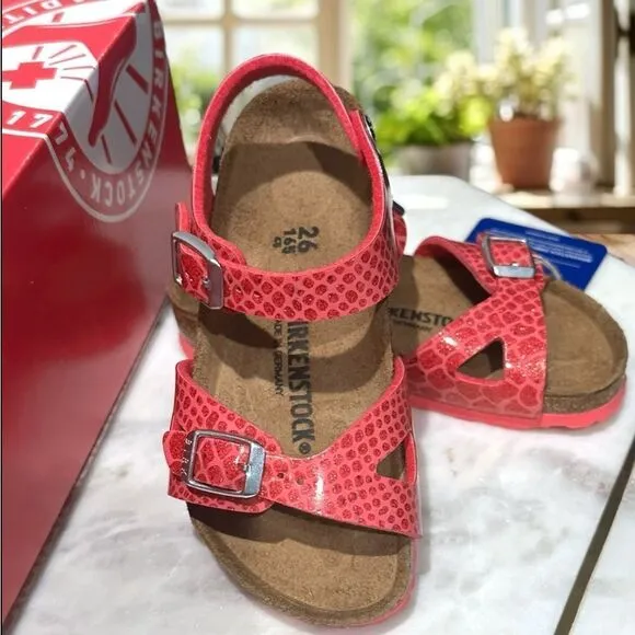 BIRKENSTOCK Toddler Kids Rio Magic Galaxy Bright Rose Pink Sandals Size 26 US 8