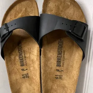 Birkenstock Womens Madrid Bs Black Slides EUR 41 (Narrow) (7752557)