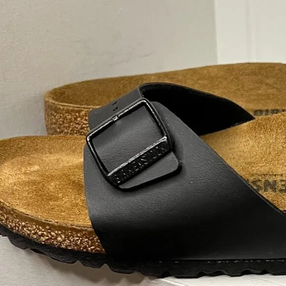 Birkenstock Womens Madrid Bs Black Slides EUR 41 (Narrow) (7752557)