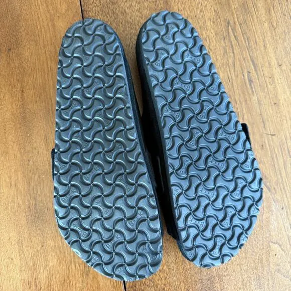 Birkenstocks Kyoto Suede Leather Sandals Exquisite Model EUC Black Box M13 EU46