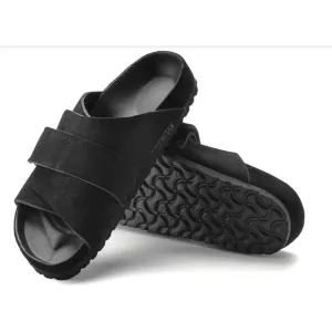 Birkenstocks Kyoto Suede Leather Sandals Exquisite Model EUC Black Box M13 EU46