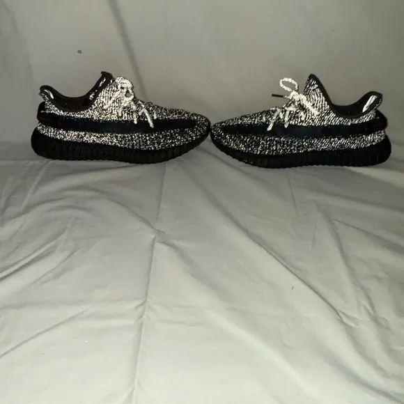Black and White Knit Sneakers