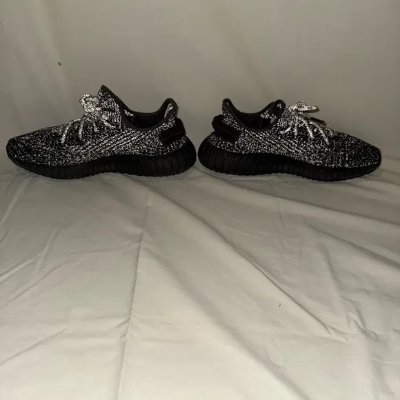Black and White Knit Sneakers