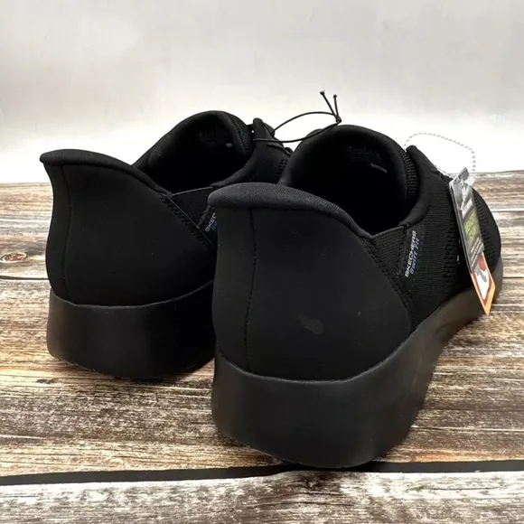Black Swift-Fit Sneakers Hands Free Shoes Size 12 Washable