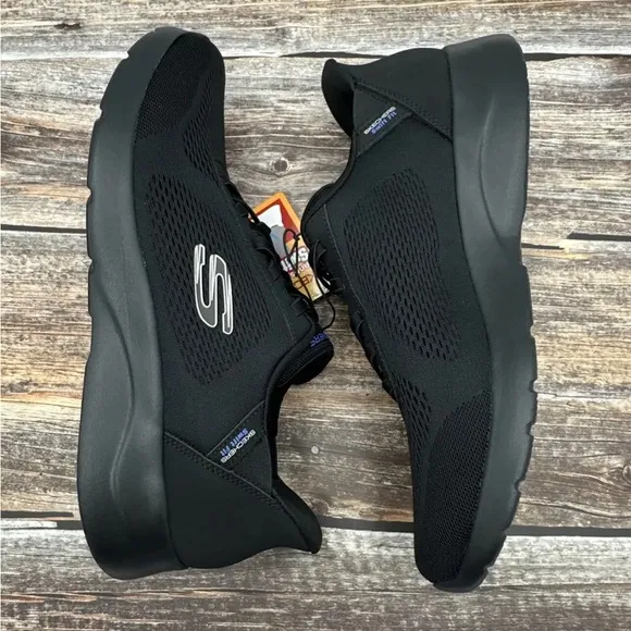 Black Swift-Fit Sneakers Hands Free Shoes Size 12 Washable