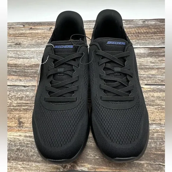 Black Swift-Fit Sneakers Hands Free Shoes Size 12 Washable
