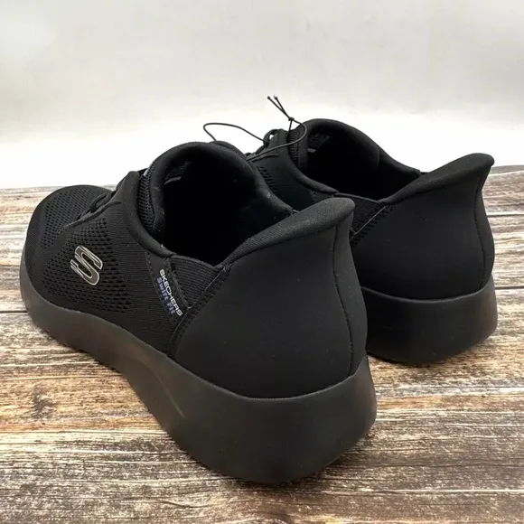 Black Swift-Fit Sneakers Hands Free Shoes Size 12 Washable
