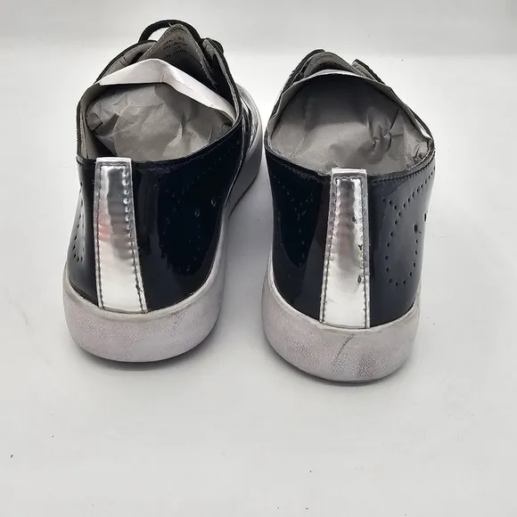 BlackStone NL41 Patent Leather Lace Up Sneakers Platform Shoes Womens Size 37