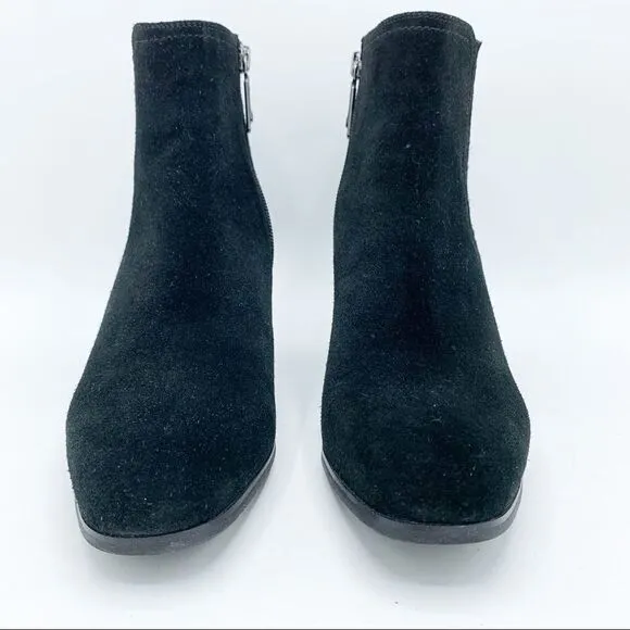 Blondo Sabina Black Suede Leather Waterproof Ankle Boots Size 8.5