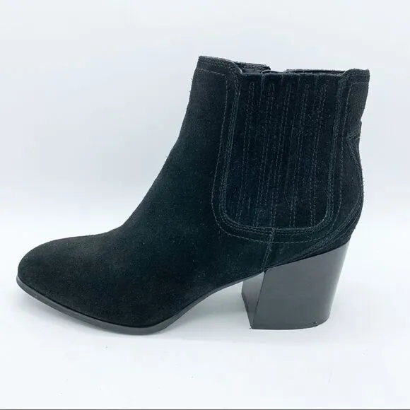 Blondo Sabina Black Suede Leather Waterproof Ankle Boots Size 8.5
