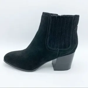 Blondo Sabina Black Suede Leather Waterproof Ankle Boots Size 8.5