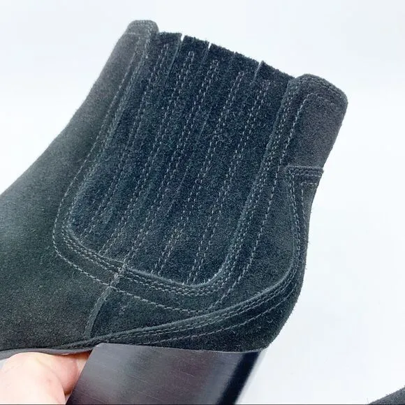 Blondo Sabina Black Suede Leather Waterproof Ankle Boots Size 8.5