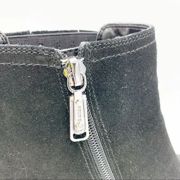 Blondo Sabina Black Suede Leather Waterproof Ankle Boots Size 8.5