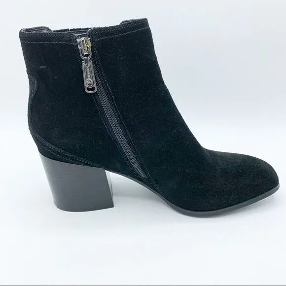 Blondo Sabina Black Suede Leather Waterproof Ankle Boots Size 8.5