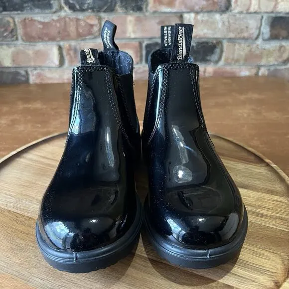 Blundstone 2255 Chelsea Boots Black Patent Shoes Leather Size 2 UK US 3.5