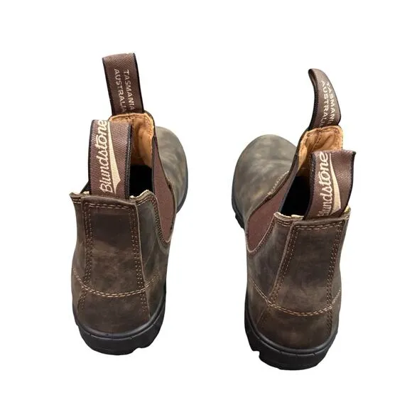 Blundstone Women's Elastic Sided Originals High Top Boots in Rustic Brown Size 7