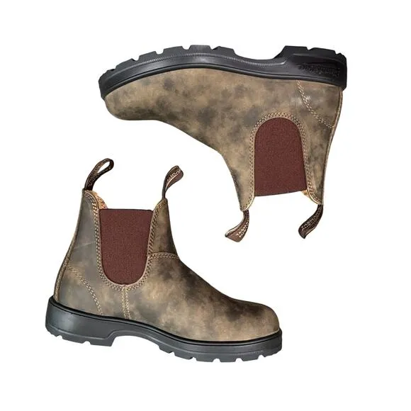 Blundstone Women's Elastic Sided Originals High Top Boots in Rustic Brown Size 7