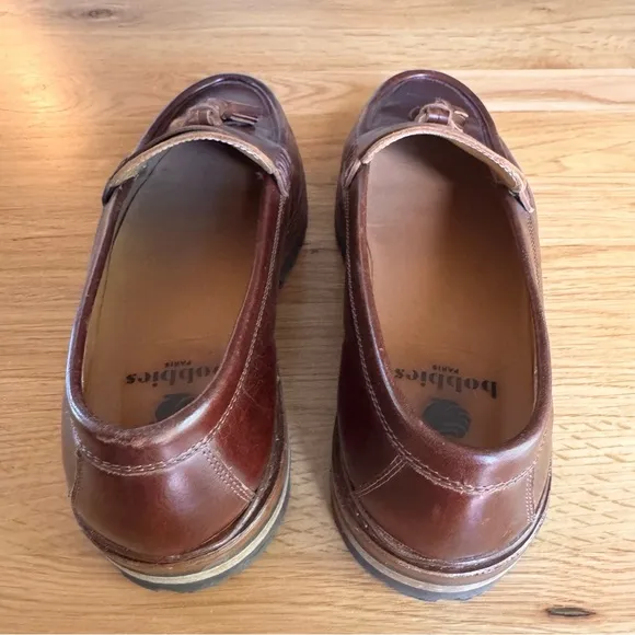 Bobbies Paris Men's Roy Tassel Leather Loafer in &quot;Coffee Liqueur&quot; Sz FR 42 US 9
