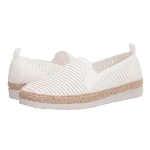 Bobs Skechers flexpadrille White iridescent sneakers slip-on size 8 B11