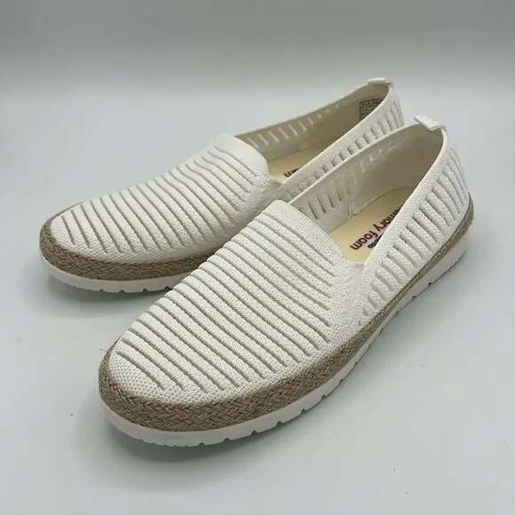 Bobs Skechers flexpadrille White iridescent sneakers slip-on size 8 B11