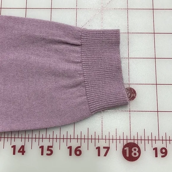 BODEN Wool Lilac Jewel Snap 3/4 SLV Knit Cardigan Sweater SZ 4