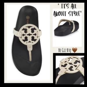 BOGO🆑BUY ONE-GET ONE 50%🆑AUTHENTIC TORY BURCH Sandals Size 8 Final Price Buy Now