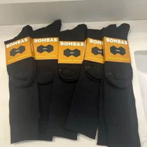 Bombas Men's Black Dress Socks All 5 pairs