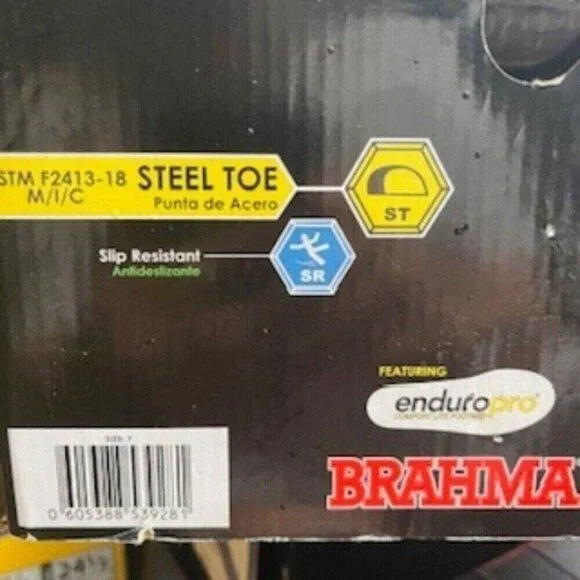 Boots . Steel Toe . Size: 7 . Slip Resistant . Breathable Knit . Comfort Insole