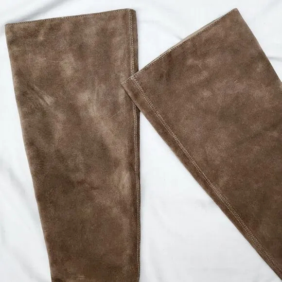 Born Crown Cady Suede Leather Over The Knee Tall Riding Boots