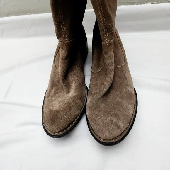Born Crown Cady Suede Leather Over The Knee Tall Riding Boots