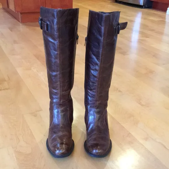 BORN CROWN Knee High Leather Ridding Boots