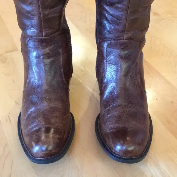 BORN CROWN Knee High Leather Ridding Boots