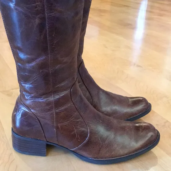 BORN CROWN Knee High Leather Ridding Boots