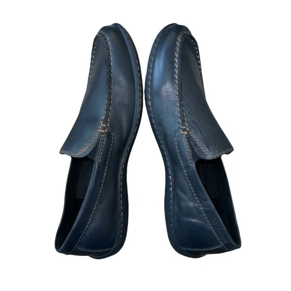 Born Men's Caleb Black Leather Loafers Size 9 Slip On Full Grain Comfort Shoes