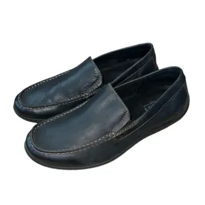 Born Men's Caleb Black Leather Loafers Size 9 Slip On Full Grain Comfort Shoes