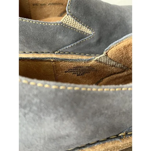 Born Mens Sz 9 Eu 42 Bryson Blue Distressed Suede Leather Slip On loafers Shoes