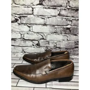 BOSS Hugo Boss Brown Leather Slip On Loafers Dress Shoes Men’s Sz 10.5M US/44EU